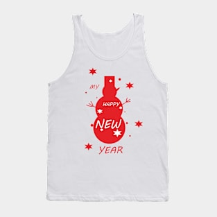 Red snowman Tank Top